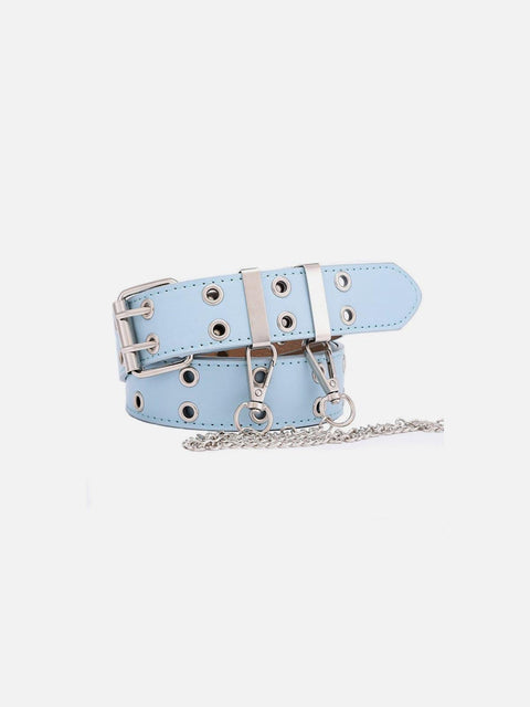 Punk Chain PU Luxury Buckle Belt - Anagoc