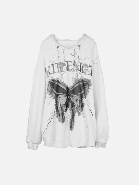 Dark Lightning Butterfly Chain Hoodie - Anagoc