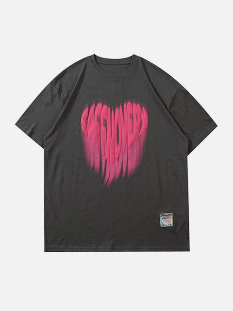 Foam Letter Love Print Tee - Anagoc