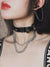 Dark Love Chain PU Clavicle Chain Collars - Anagoc