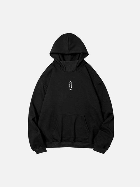 High Collar Oversized Hoodie - Anagoc