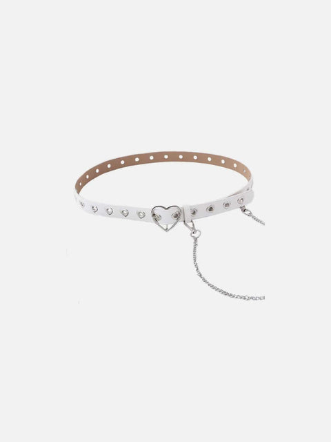 Punk Love Heart Hollow Out Chain Belt - Anagoc