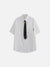Falme Chain Tie Short Sleeve Shirt - Anagoc