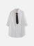 Gothic Tie Chain Clip Short Sleeve Shirt - Anagoc