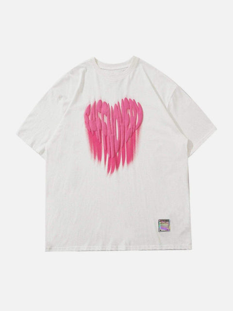 Foam Letter Love Print Tee - Anagoc