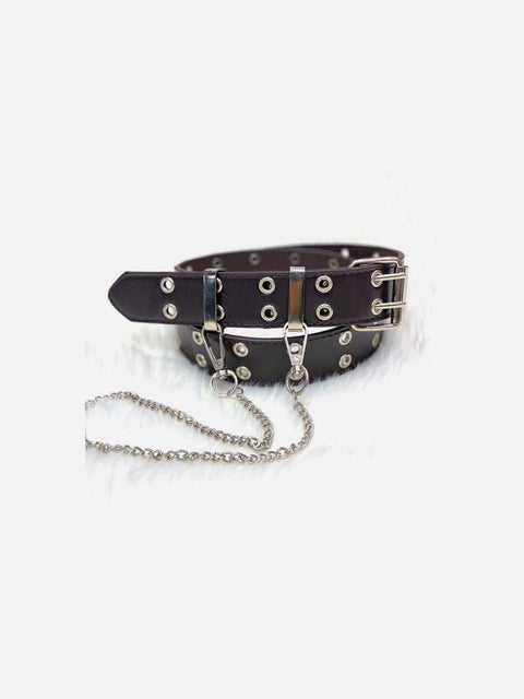 Punk Chain PU Luxury Buckle Belt - Anagoc