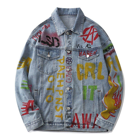 "Flame" Denim Jacket - Anagoc