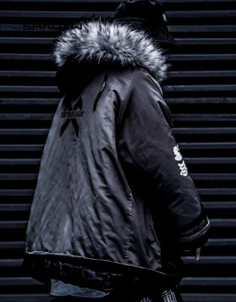 Cargo Jacket with Fur Hood - Anagoc