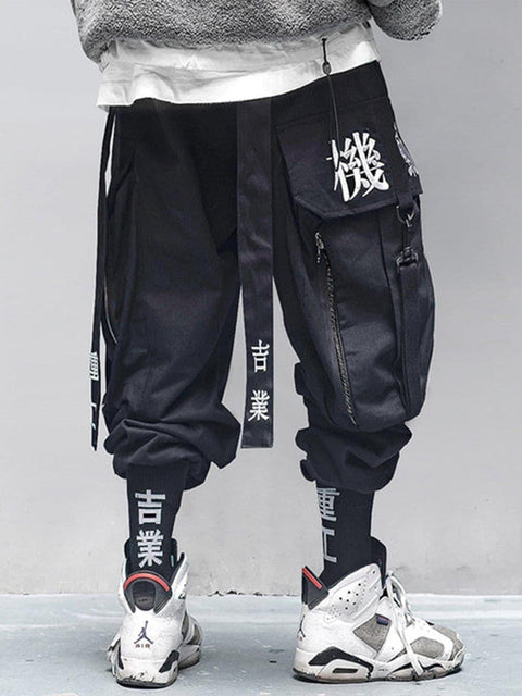 " Destruction god black angel " Cargo pants - Anagoc