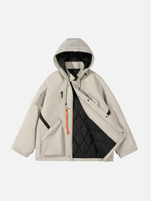 Hooded Long Zip Up Winter Coat