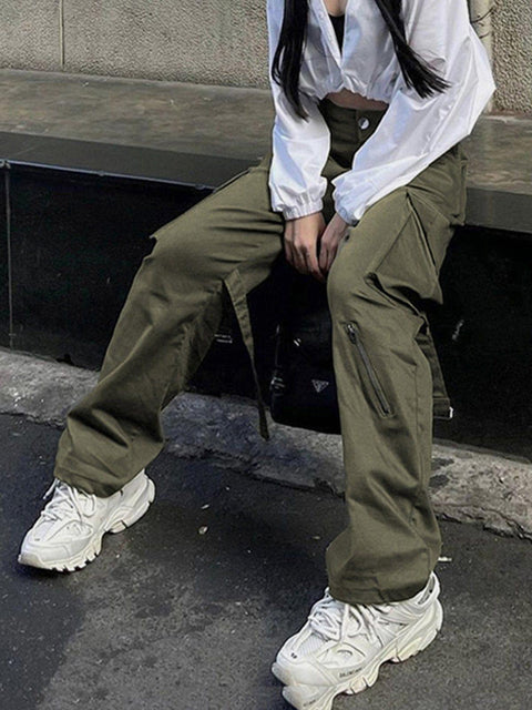 Multi Pockets Cargo Pants - Anagoc