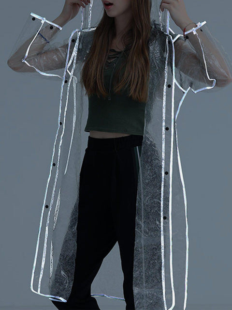 Transparent Reflective Raincoat Jacket - Anagoc