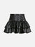 Patchwork Fake Two Pleated Skirt - Anagoc