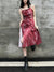 Tie-dye Pleated Slip Dress - Anagoc