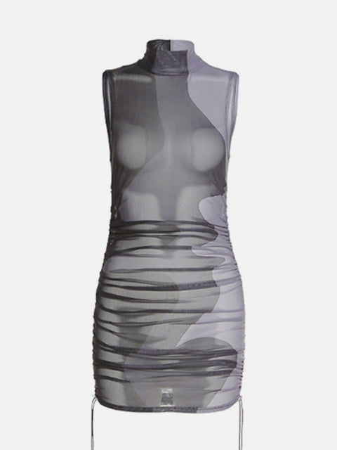 Tie Dye Sexy Perspective Dress - Anagoc