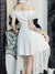 Lace Irregular Hem Dress - Anagoc