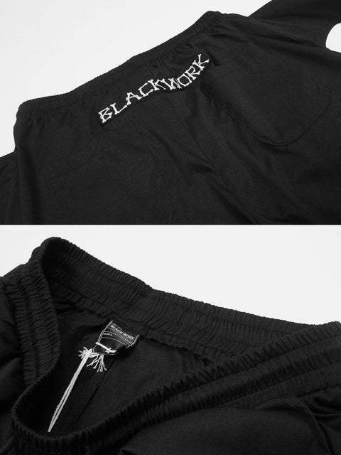 "Blackwork" Bat Wings Shorts - Anagoc