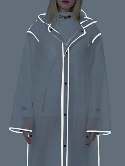 Transparent Reflective Raincoat Jacket - Anagoc