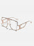 Futuristic Y2K Punk Double Rivet Glasses - Anagoc