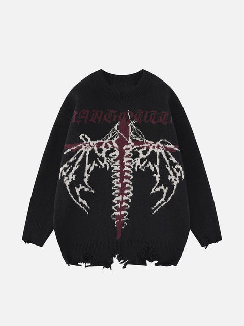 Cross Dragon Bone Knit Sweater