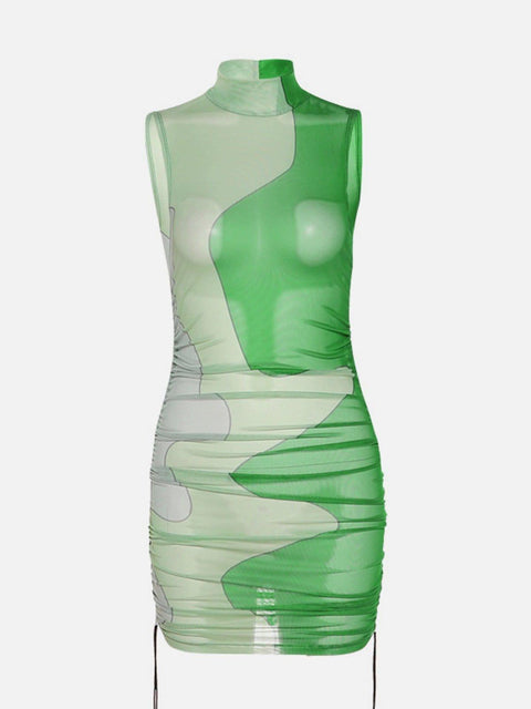 Tie Dye Sexy Perspective Dress - Anagoc