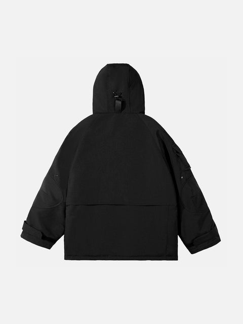 Hooded Long Zip Up Winter Coat