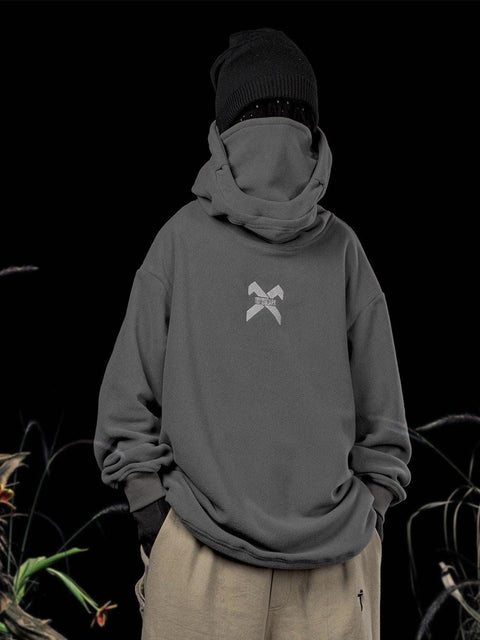 Embroidery Polar Fleece Hoodie - Anagoc