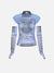 Future Transparent Print Cuff Shirt - Anagoc