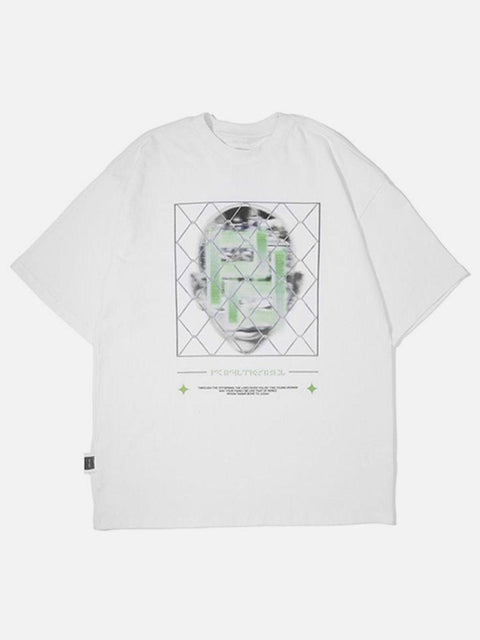 Alphabet Face Graphic Tee - Anagoc