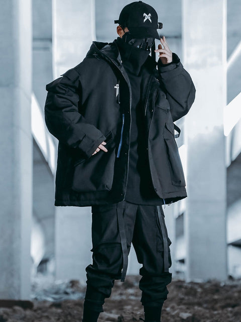 Hooded Long Zip Up Winter Coat